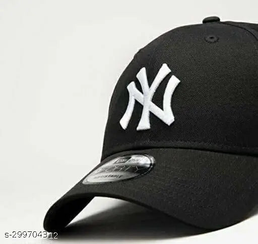 New York Yankees baseball cap with black mesh material, embroidered logo, one size fits all