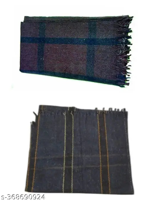 Heavy-winter woolen fleece blankets set (2 pcs), ideal for donation or home use, made in India