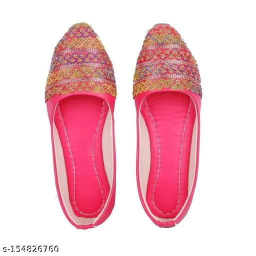 Patent leather flat pink Bellies, woven design, comfortable TPR sole for fashionable women's Jutti from Spoiltbrat. Close back net detail, premium quality, soft inner fabric