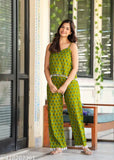Floral rayon night suit for women, printed short-sleeved pyjamas set, various sizes available