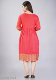 Red embroidered Anarkali kameez with long sleeves