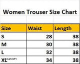 White jogger with blue stripes, women's, size chart included
