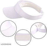 White visor cap, unisex, adjustable