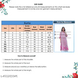 Floral patterned Mandarin pink kurtas, long sleeves, knee length