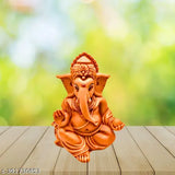 Handcrafted resin Ganesh idol, Gaddi style for car dashboard or desk decor, Diwali gift (Size: 6x5x8 cm)
