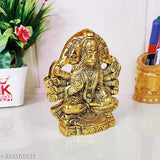 Metal oxide panchmukhi Hanuman ji murti/bajrangwali wall hanging idol for gifting and home decor, 12cm x 11.5cm x 2.5cm (India)