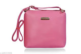 Darkzom pink sling bag with adjustable strap and zip closure