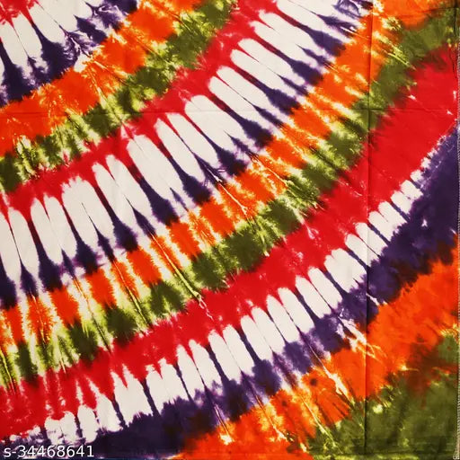 Handmade tie-dye 100% cotton double bedsheet with 2 pillow covers, rich batik print in soothing multi-colors, ideal for all seasons, QADRI IMPEX, made from strong and soft combed long fibers, suitable for adult use