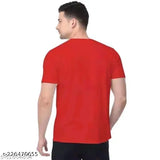 Men's printed polyester half-sleeve t-shirt with vibrant design. Short sleeves, suitable for sizes S-XXL. Made in India