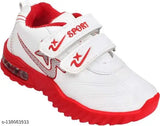 Red and white sports shoes with the word 'SPORT' in red
