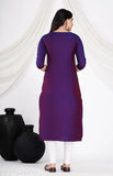 Maroon cotton unstitched women's kameez with short sleeves and straight cut, long straight hem