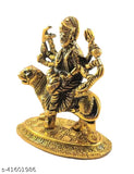 Neo-classic Durga Maa Hindu goddess statue, 5" oval base, showpiece temple decor