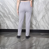 Grey track pants, women's workout attire