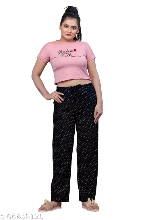 Small dotted print women's nightwear pajamas size S - 3XL