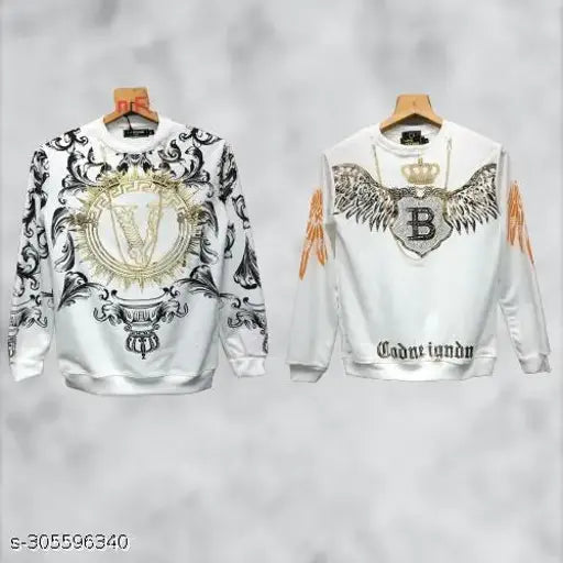 Cotton long sleeve retro men's t-shirt, printed with trendy design, size M/L/XL from India