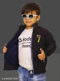 Boys black jacket with sunglasses