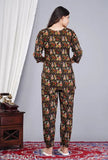 Vanshi pure rayon nightsuit for women, limited edition printed top and pyjama set, made in India