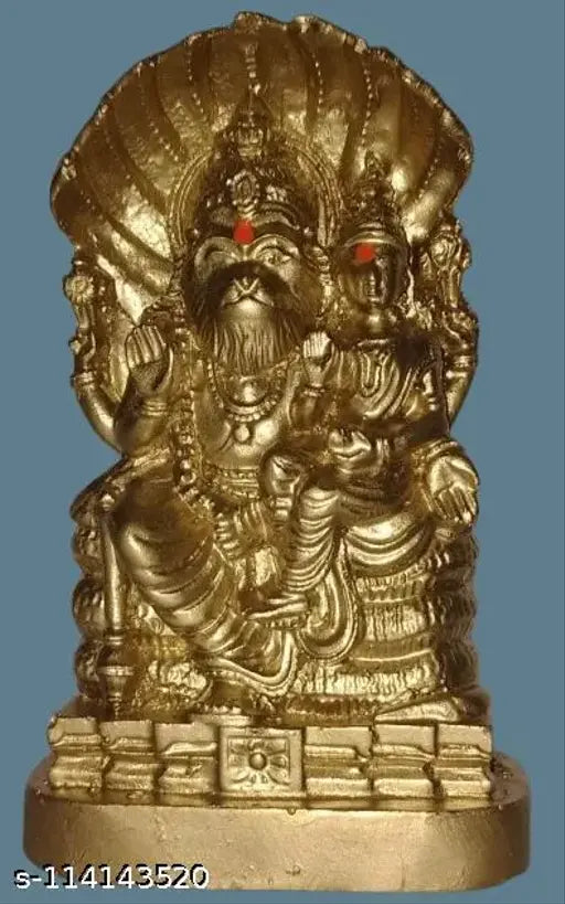 Brass Narasimha idol figurine, intricate religious artifact from India