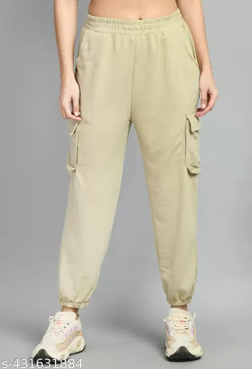 Arj fashion women's black lycra blend regular fit trousers