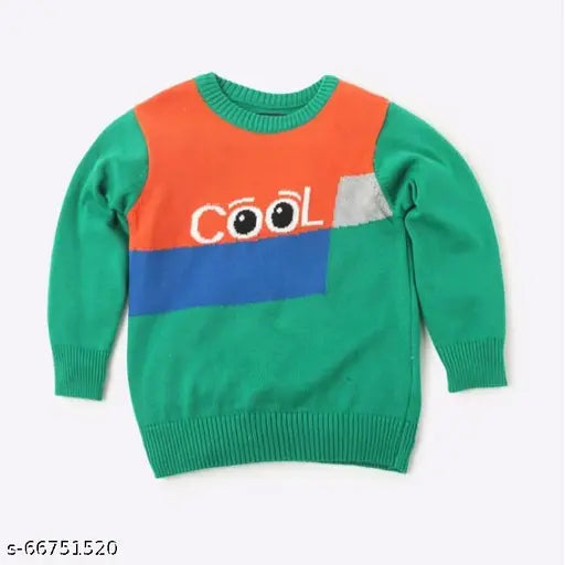 Acrylic printed long sleeve cool sweater for baby, 12-18 months, India
