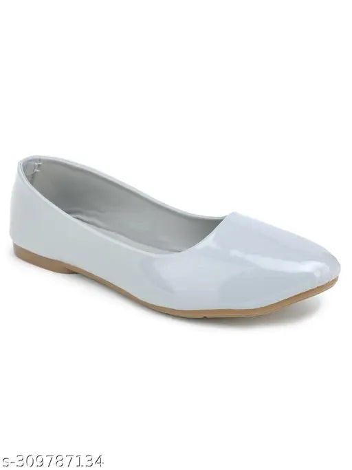 Women's red comfortable flats, synthetic slip-on bellies for daily use