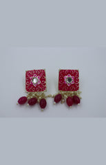 Pink Kundan Choker Necklace Sets - GillKart