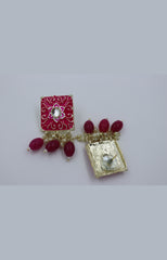Pink Kundan Choker Necklace Sets - GillKart