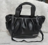 Black leather crossbody bag with adjustable strap, chunnat pattern