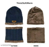 Trendy winter neck muff, warm wool material, two-pack