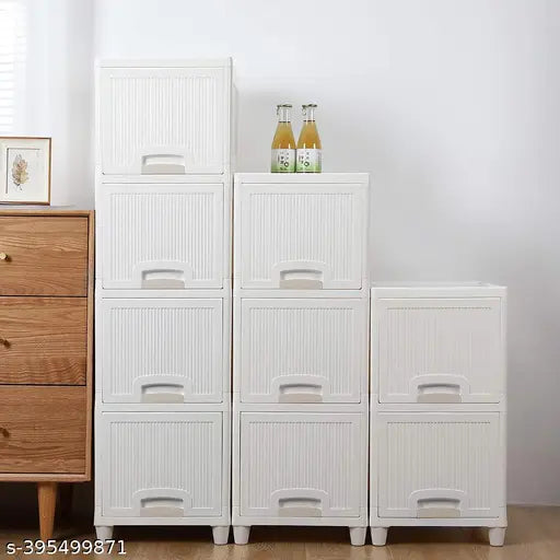White plastic drawer organiser with 14 slots and compartments, ideal for neat and tidy storage solutions