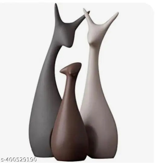Ceramic swan pair showpiece, premium quality polyresin, home decor item for living room or bedroom, 7.5cm x 26.5cm x 7.5cm, Indian artisan crafted