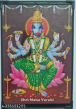 Resin net, 128-inch religious frame featuring Goddess Sri Maha Varahi Devi, Indian origin
