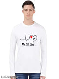 Men's striped long-sleeve polyester t-shirt, available in sizes S-XXL. Made in India