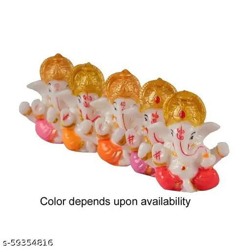 Craftam Polyresin Ganesh idol, lightweight & durable religious figurine for car dashboards, Indian origin