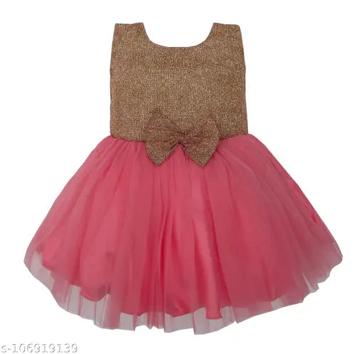 Silver glitter tulle pink tutu dress, knee length for baby girls
