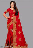 Vichitra silk diamond-work fancy saree with traditional embroidery, free size, 5.3m length