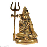 Golden 10cm metal Lord ShivaBhole NathMahadev decorative showpiece, Indian god idol