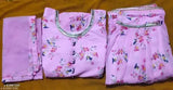 Pink and white floral patterned frock and sharara set, traditional design, short net dupatta