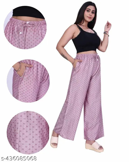 Cotton short kurti set with palazzos, featuring printed design in multiple colors. Indian ethnic wear for women's home wear and casual events