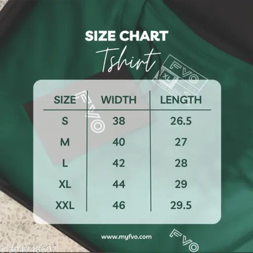 Green polycotton regular fit men's typography round t-shirt by FLYIND VOGUE OUTFIT, short sleeves, size options available for summer wear