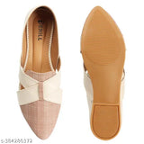 Synthetic peach leather loafers, closed-back style in Indian sizes 3-8