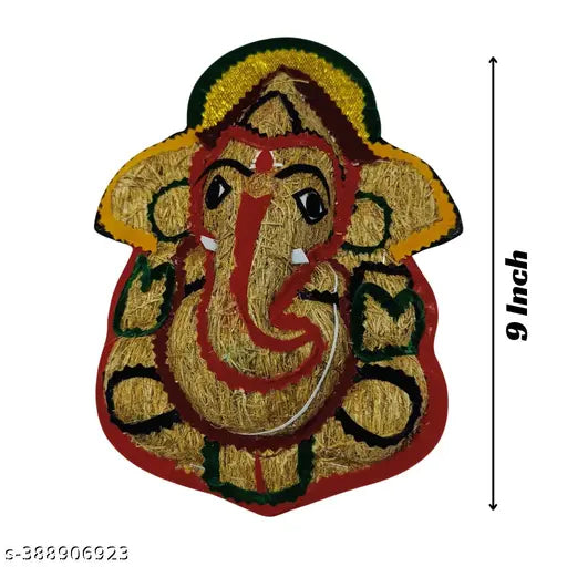 Wooden Ganesh idols: Vettiver Ganesh, Lavancha Ganesh, and Vettiver Vinayagar (each 9 inches tall), traditional Indian figurines of Hindu deity Ganesha