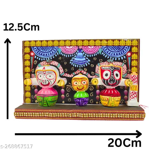 Ceramic Singhasana from Jagannath Temple, Indian god idol, 20cm x 12.5cm x 4cm