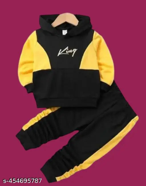 CutePie wool colorblocked hoodies for boys, ideal winter wear for kids aged 0-6 years old Main image