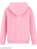 Olive printed cotton sweatshirt with hoodie and life line design for women and girls, perfect casual wear for kids