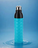 Blue-pink, unbreakable double walled insulated water bottle (1L), food grade BPA free for travel, office, shopping, sports, picnic etc (pack of 2)