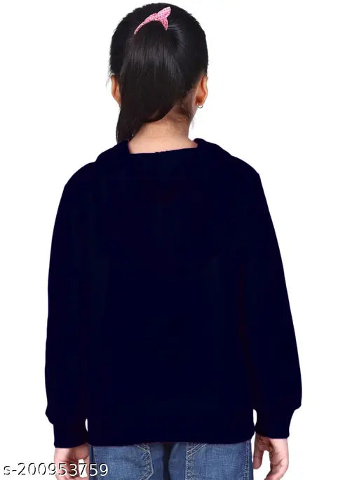 Pure cotton unisex kids embroidered hoodie - printed fun design, long sleeves