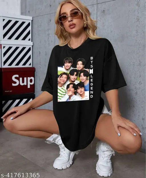 Trendy Fancy Fabulous Stylish Women Oversized Tshirt For Women And Girls