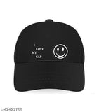 A casual modern women's cap with an emoji on it