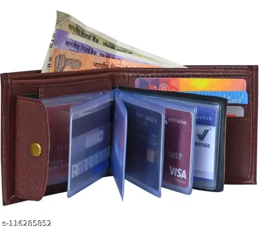 Brown PU Batua wallet, free size, solid pattern, new and trendy accessory from India